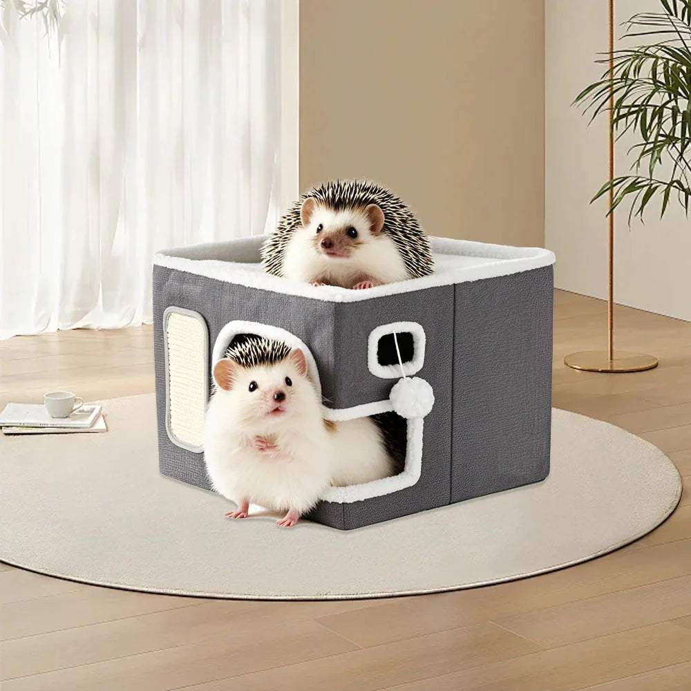 Multi-Level Hideaway Bed for Small Pets
